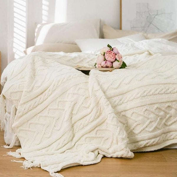 Chenille Knitted Blanket
